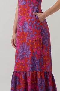 Darret Floral Orla Ruffle Maxi Dress