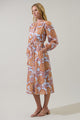 Siany Floral Ameni Button Down Midi Dress