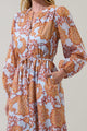 Siany Floral Ameni Button Down Midi Dress