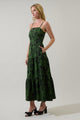 Tindrie Floral Alvis Tiered Maxi Dress