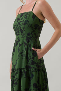 Tindrie Floral Alvis Tiered Maxi Dress