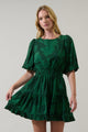 Benti Abstract Suma Ruffle Mini Dress