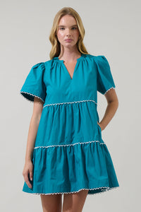 Amendia Poplin Tiered Mini Dress