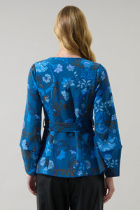 Palmate Floral Lutie Peplum Jacket