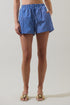 Vester Striped Lumar Drawstring Mini Shorts
