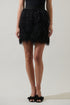 Himari Metallic Fringe Mini Skirt