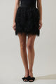 Himari Metallic Fringe Mini Skirt