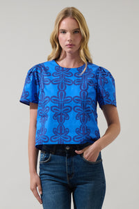 Romery Abstract Tilma Short Sleeve Top