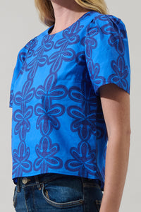 Romery Abstract Tilma Short Sleeve Top
