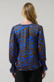 Krista Abstract Minda Keyhole Blouse