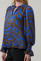 Krista Abstract Minda Keyhole Blouse