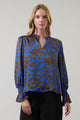 Krista Abstract Minda Keyhole Blouse