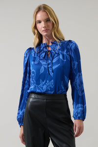 Ciara Floral Lindsey Ruffle Blouse