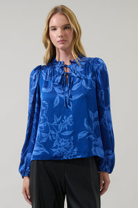 Ciara Floral Lindsey Ruffle Blouse