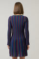 Genesis Rainbow Stripe Knit Mini Dress