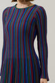 Genesis Rainbow Stripe Knit Mini Dress