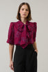 Zurum Floral Floss Floral Neck Tie Blouse