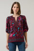Tory Paisley Cerry Pleated Top