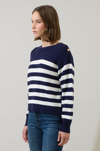 Varen Stripe Raglan Sleeve Sweater