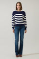 Varen Stripe Raglan Sleeve Sweater