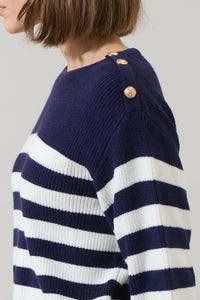 Varen Stripe Raglan Sleeve Sweater