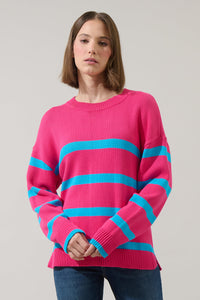 Saphy Stripe Dropped Shoulder Sweater