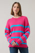 Saphy Stripe Dropped Shoulder Sweater
