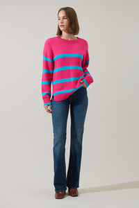 Saphy Stripe Dropped Shoulder Sweater