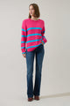 Saphy Stripe Dropped Shoulder Sweater