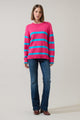 Saphy Stripe Dropped Shoulder Sweater