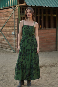 Tindrie Floral Alvis Tiered Maxi Dress