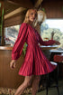 Clarisa Stripes Lomie Drawstring Mini Dress