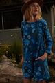 Palmate Floral Lonna Shift Mini Dress