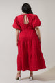 Arielle Jacquard Maxi Tiered Dress Curve