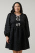 Arielle Jacquard Glow Bow Dress Curve