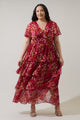 Ginnie Floral Amabel Tiered Maxi Dress Curve