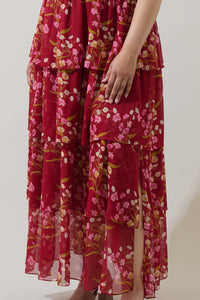 Ginnie Floral Amabel Tiered Maxi Dress Curve