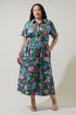 Elara Floral Marisy Collared Maxi Dress Curve