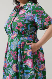 Elara Floral Marisy Collared Maxi Dress Curve