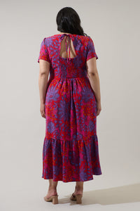 Darret Floral Orla Ruffle Maxi Dress Curve