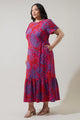 Darret Floral Orla Ruffle Maxi Dress Curve