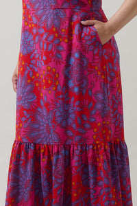 Darret Floral Orla Ruffle Maxi Dress Curve