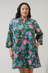 Elara Floral Ruelle Ruffle Mini Dress Curve