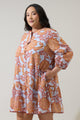 Siany Floral Yamila Ruffle Mini Dress Curve