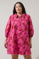 Craney Floral Ravan Collared Mini Dress Curve