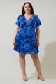 Ciara Floral Emeny Short Sleeve Mini Dress Curve
