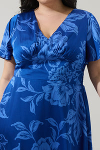 Ciara Floral Emeny Short Sleeve Mini Dress Curve