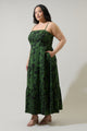 Tindrie Floral Alvis Tiered Maxi Dress Curve