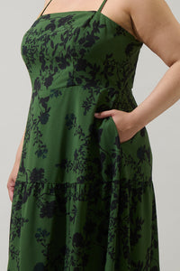Tindrie Floral Alvis Tiered Maxi Dress Curve