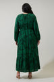 Benti Abstract Larrie Button Down Maxi Dress Curve